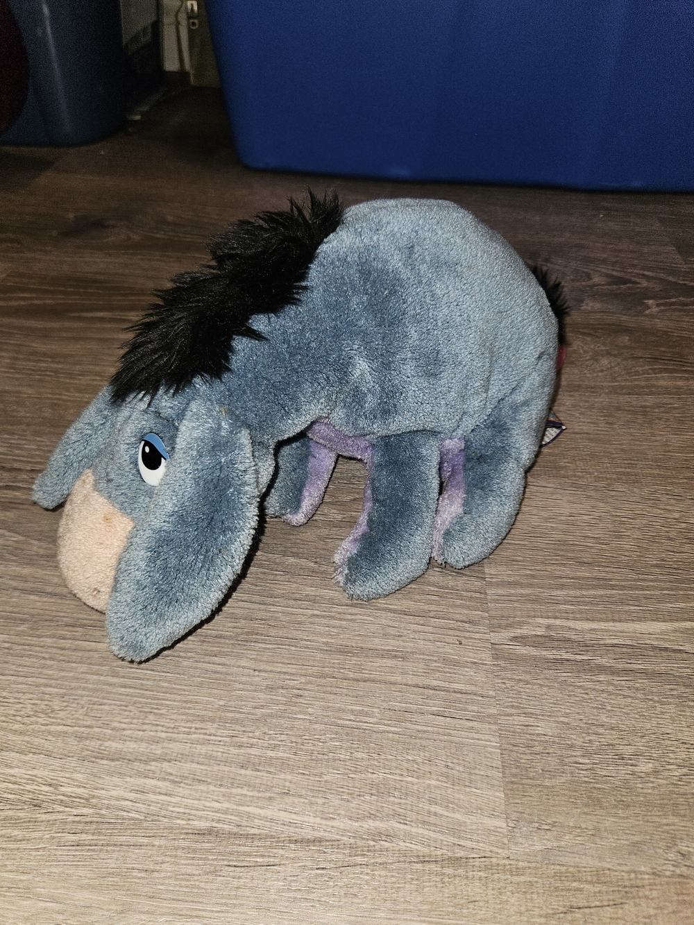 Gund Blue & Tan Eeyore Plush with Black Mane